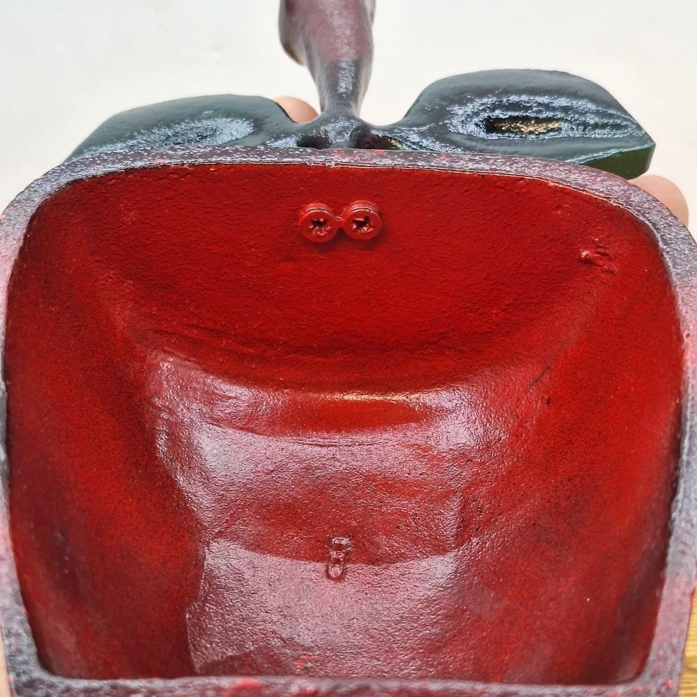 Vintage‎ red apple doorstop made of cast-iron